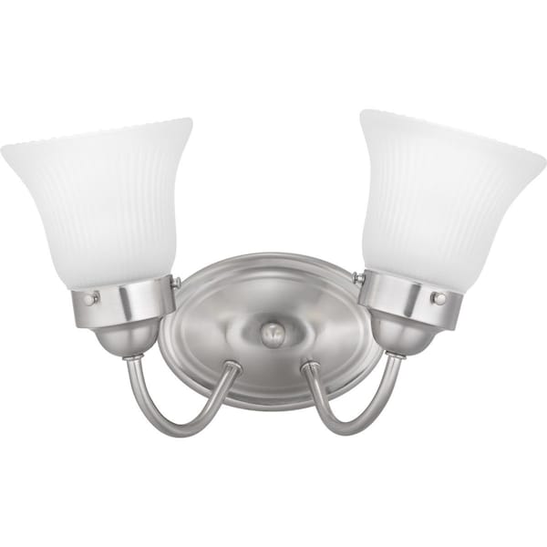 Progress Lighting Fluted Glass Collection Two-Light Bath & Vanity P3288-09ET - main